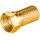 Aufdreh F-Stecker Kupfer vergoldet für Kabeldurchmesser bis 7 mm