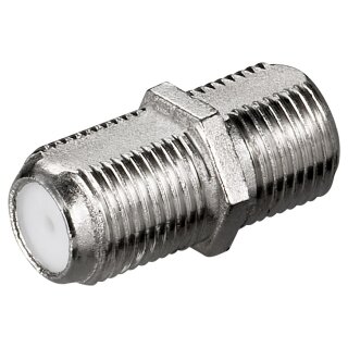 F-Verbinder Adapter F-Buchse auf F-Buchse Zink mit Verdrehschutz