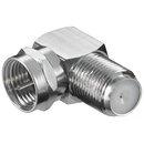 Winkel-Adapter F-Stecker auf F-Buchse 90° Zink