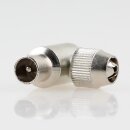 Koax Winkelstecker Metall mit Schraubbefestigung