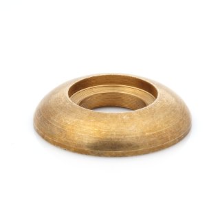 Halbrundmutter 24x5 mm 10,5mm mit Aufsatzbohrung für 13er Rohr Messing roh