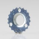Zackenscheibe mit Ansatz 23x4,5 mm  M10x1 Gewinde verzinkt