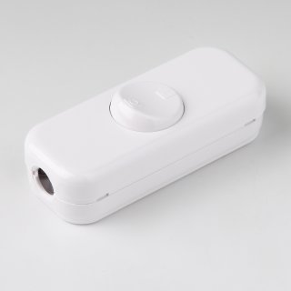 Schnurschalter Schnur-Zwischenschalter Handschalter weiß 80x33mm 250V/10A