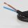 PVC Lampenkabel Elektro-Kabel Stromkabel Flachkabel schwarz 2-adrig, 2x0,75mm² H03 VVH-2F