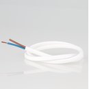 PVC Lampenkabel Flachkabel weiss 2-adrig, 2x0,75mm² H03...