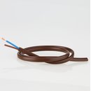 PVC Lampenkabel Flachkabel braun 2-adrig, 2x0,75mm² H03...