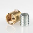 Zugentlaster Zugentlastung für Kabel Metall Messing roh mit M13x1 Außengewinde