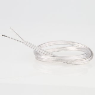 PVC-Lampenkabel Elektro-Kabel Stromkabel Rundkabel transparent 2-adrig, 2x0,75mm² H03 VV-F Durchmesser 5,5mm