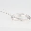 PVC Lampenkabel Elektro-Kabel Stromkabel Rundkabel transparent 2-adrig, 2x0,75mm&sup2; H03 VV-F Durchmesser 5,5mm