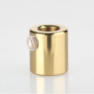 Zugentlastung Messing poliert 18x16mm mit M13x1 Innengewinde für Kabel