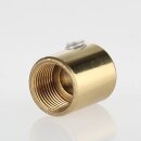 Zugentlastung Messing poliert 18x16mm mit M13x1 Innengewinde für Kabel