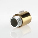 Zugentlastung Messing poliert 18x16mm mit M13x1 Außengewinde für Kabel