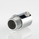 Zugentlastung Messing verchromt 18x16mm mit M13x1 Außengewinde für Kabel