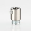 Zugentlastung Edelstahloptik (Nickel matt) mit M13x1 Außengewinde für Kabel