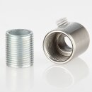Zugentlastung Edelstahloptik (Nickel matt) mit M13x1 Außengewinde für Kabel