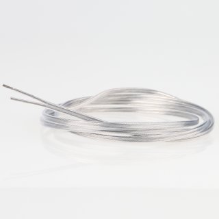PVC-Lampenkabel Elektro-Kabel Stromkabel Flachkabel transparent 2-adrig, 2x0,75mm² LiVz6YYw FEP/FEP superduenn