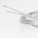 PVC-Lampenkabel Elektro-Kabel Stromkabel Flachkabel transparent 2-adrig, 2x0,75mm² LiVz6YYw FEP/FEP superduenn