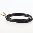 PVC Lampenkabel Rundkabel schwarz 3-adrig, 3x0,75mm² H03...