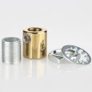 Zugentlastung-Set Metall Messing poliert mit M13x1 Außengewinde für Kabel