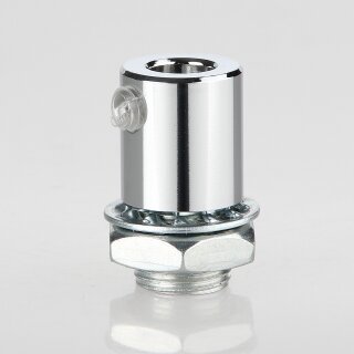 Zugentlastung-Set Metall Messing verchromt mit M13x1 Außengewinde für Kabel