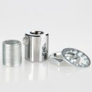 Zugentlastung-Set Metall Messing verchromt mit M13x1 Außengewinde für Kabel