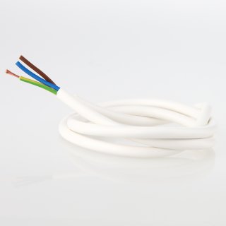 PVC Lampen-Kabel Flachkabel weiß 2-adrig