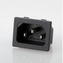 Kaltgeräte-Einbaustecker schwarz 250V/10A 996530072437 Saeco