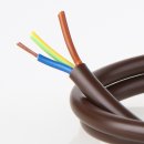 PVC-Lampenkabel Elektro-Kabel Stromkabel Rundkabel braun...