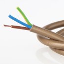 PVC Lampenkabel Elektro-Kabel Stromkabel Rundkabel gold 3-adrig, 3x0,75mm² H03 VV-F