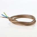 PVC Lampenkabel Rundkabel gold 3-adrig, 3x0,75mm² H03 VV-F