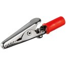 Krokodilklemme rot Länge 51 mm mit Schraube