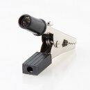 Krokodilklemme schwarz Länge 45 mm mit Schraube