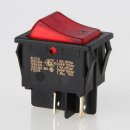InterBär Wippschalter rot beleuchtet 2-polig EIN/AUS 30x22 mm 250V/16A