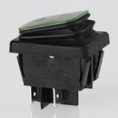 interBär Wippschalter grün beleuchtet 2-polig EIN/AUS 30x22 mm 250V/16A IP65