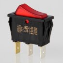interBär Wippschalter rot beleuchtet 1-polig EIN/AUS 30x11 mm 250V/16A