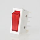 Wippschalter rot/weiß beleuchtet 1-polig 30x11 mm...
