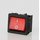 Wippschalter rot beleuchtet 2-polig 19x22 mm 250V/10A