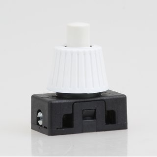 Lampen Einbauschalter Einbau-Druckschalter weiss 250V/2A 12 mm Achse 1-polig 