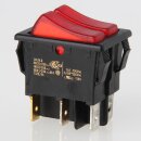 interBär Wippschalter rot beleuchtet 2x1-polig EIN/AUS 30x22 mm 250V/16A