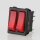 interBär Wippschalter rot beleuchtet 2x1-polig EIN/AUS 30x22 mm 250V/16A
