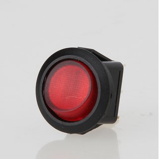 Wipp Schalter EIN / AUS inklusiv 12V DC LED Kontrolleuchte rot