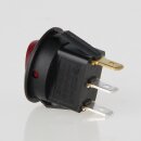 interBär Wippschalter rund rot beleuchtet 1-polig EIN/AUS 20 mm 250V/10A runde Bauform