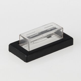 PVC-Schutzkappe mit Rahmen für Wippschalter 1-polig L38xB18xH12mm klar