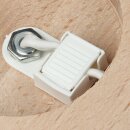 Zugentlastung für Kabel 42,5x24mm Kunststoff weiß mit Kabelclip und 10mm Mittelloch