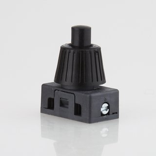 Lampen Einbauschalter Einbau-Druckschalter schwarz 250V/2A 8 mm Achse 1-polig