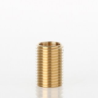 M10x1 Gewinderohr 15mm lang Messing für G4 Steckfassung mit 7.6mm Innendurchmesser