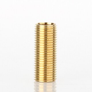 M10x1 Gewinderohr 25mm lang Messing für G4 Steckfassung mit 7.6mm Innendurchmesser