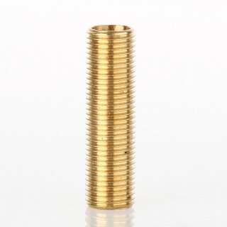 M10x1 Gewinderohr 35mm lang Messing für G4 Steckfassung mit 7.6mm Innendurchmesser
