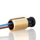 M10x1 Gewinderohr 35mm lang Messing für G4 Steckfassung mit 7.6mm Innendurchmesser