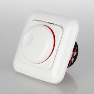KLEIN-SI Elektronischer UP Komplett-Dimmer, 230V Dreh/Aus AGL 40-600W reinweiß